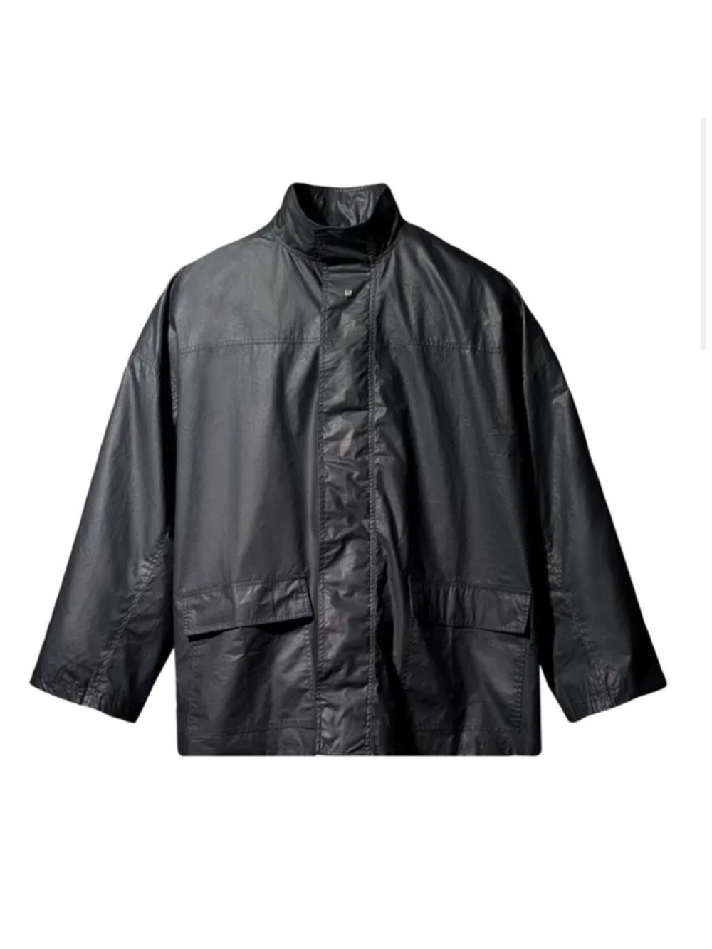 Yeezy Gap Engineered by Balenciaga Coated Cotton Light Parka Black Medium NWT